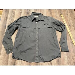 Foxy Huntress Shirts Women's Size Large Green Long Sleeve Button Up Pockets